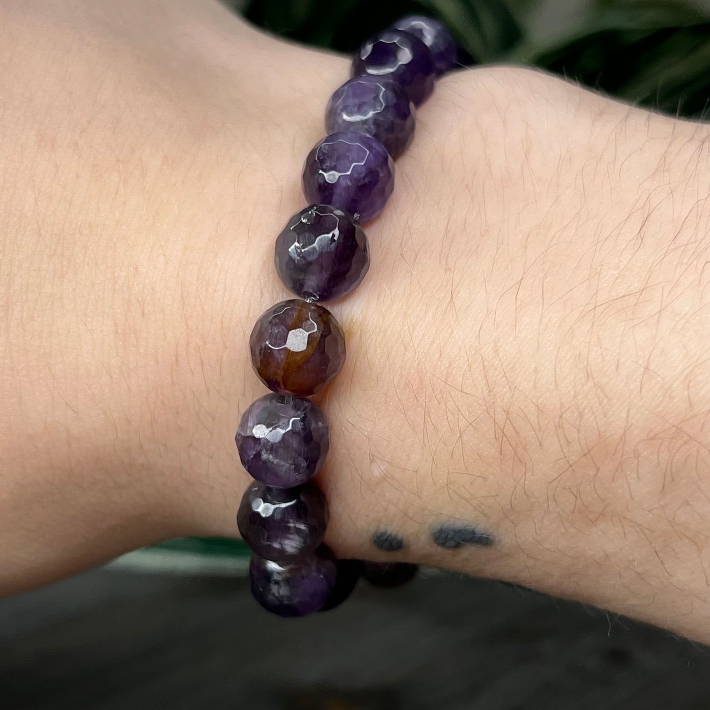 faceted amethyst bracelet