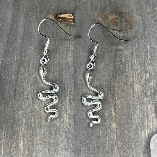 silver snake dangles