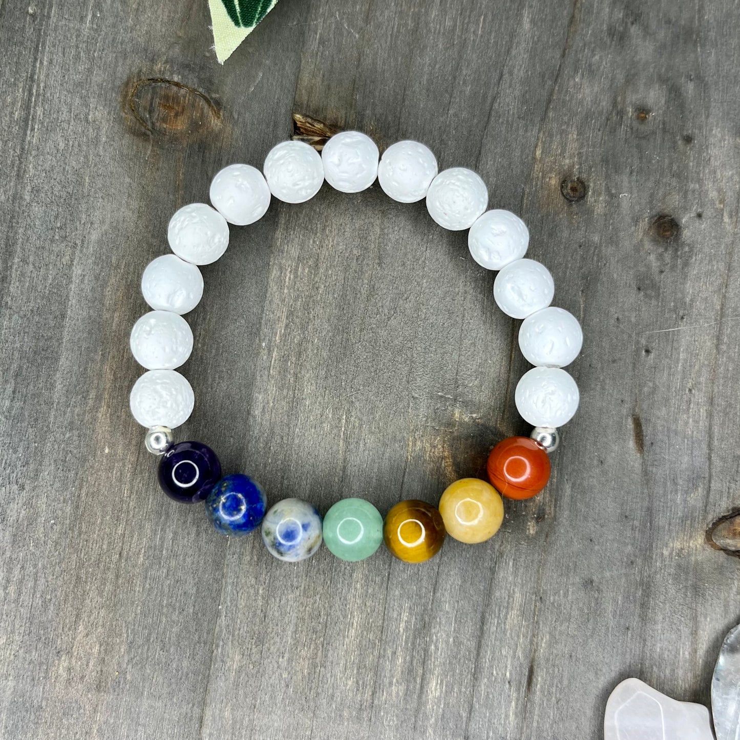 chakra + lava stone bracelet