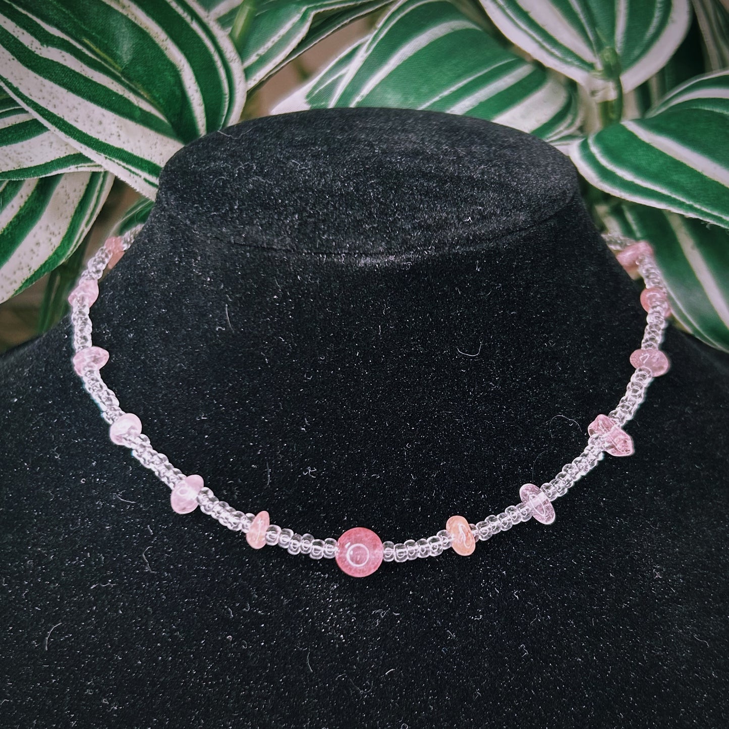 dainty crystal chip choker