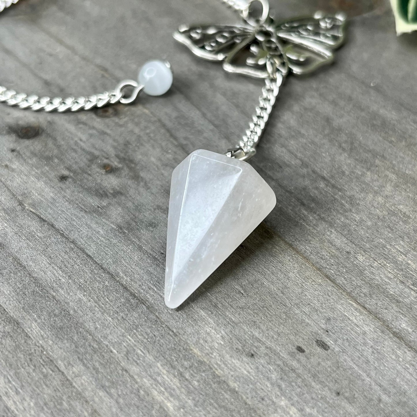 clear quartz pendulum