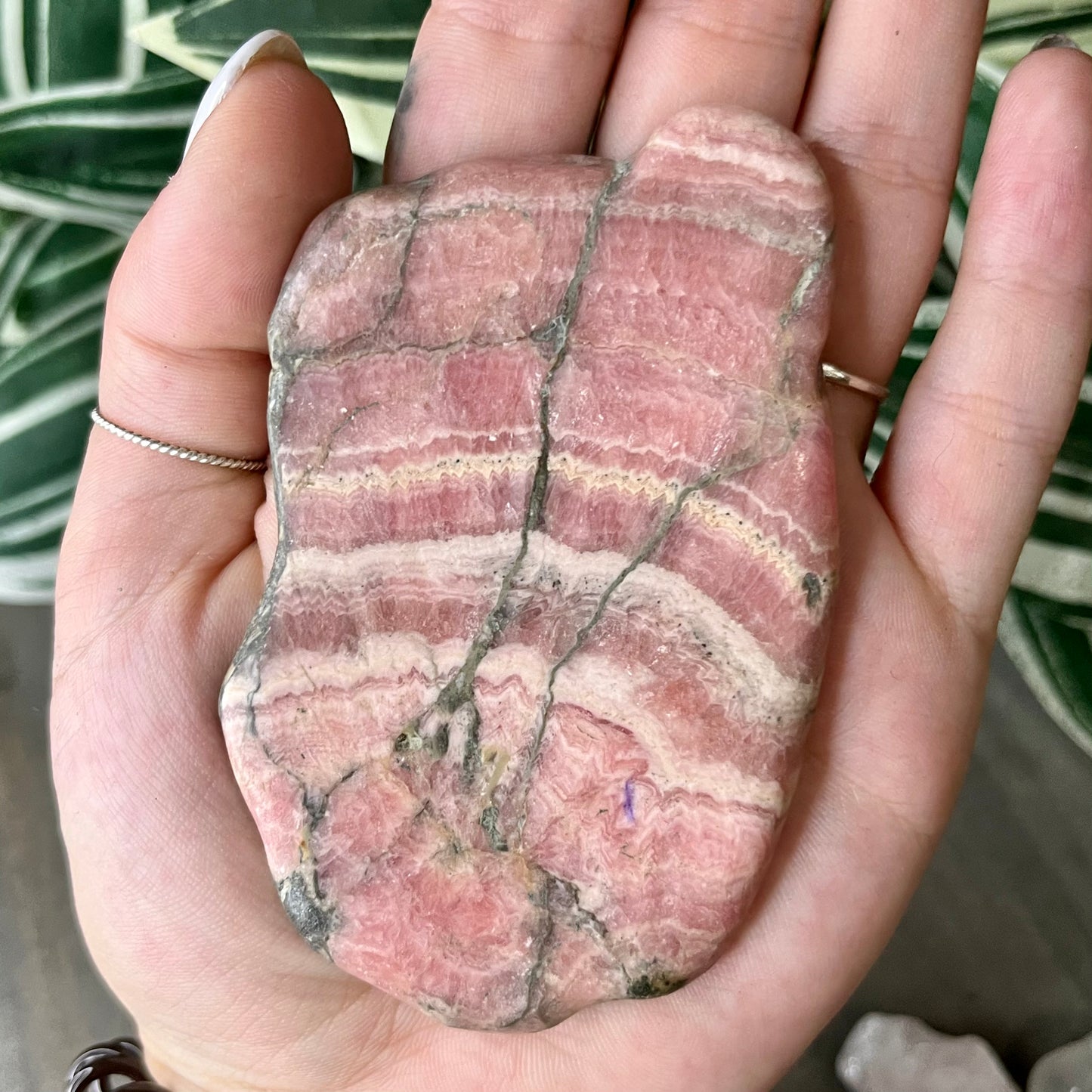 large rhodochrosite slab