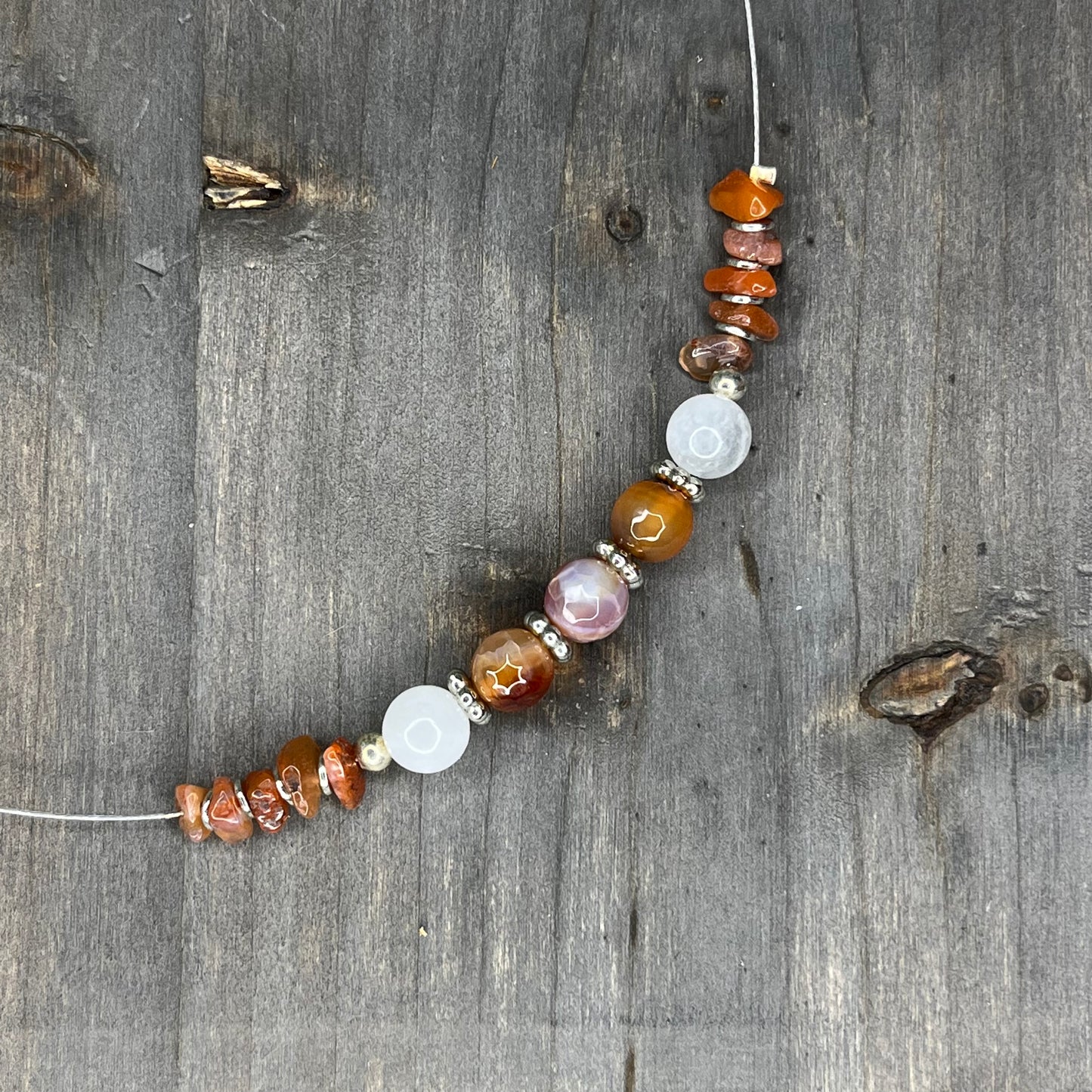 carnelian beaded necklace