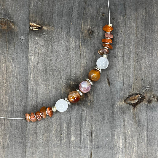 carnelian beaded necklace