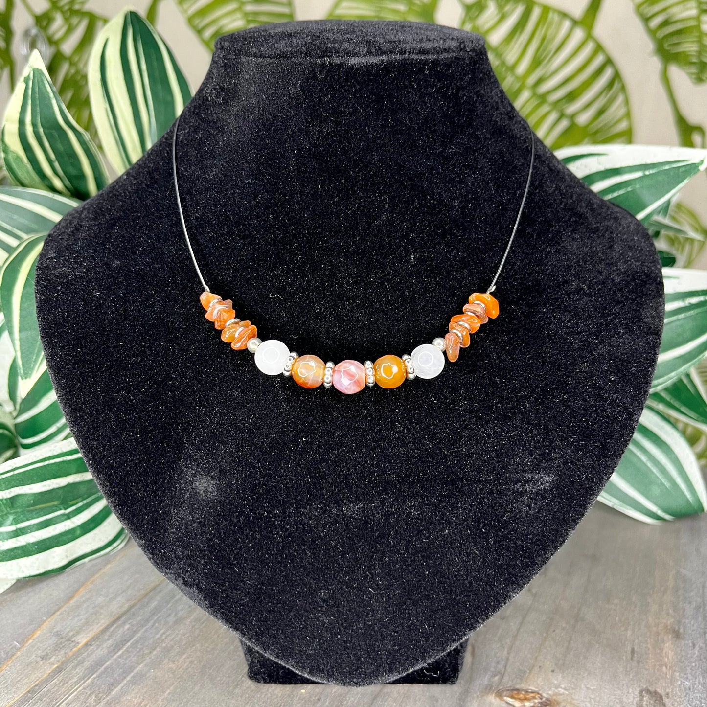 carnelian beaded necklace