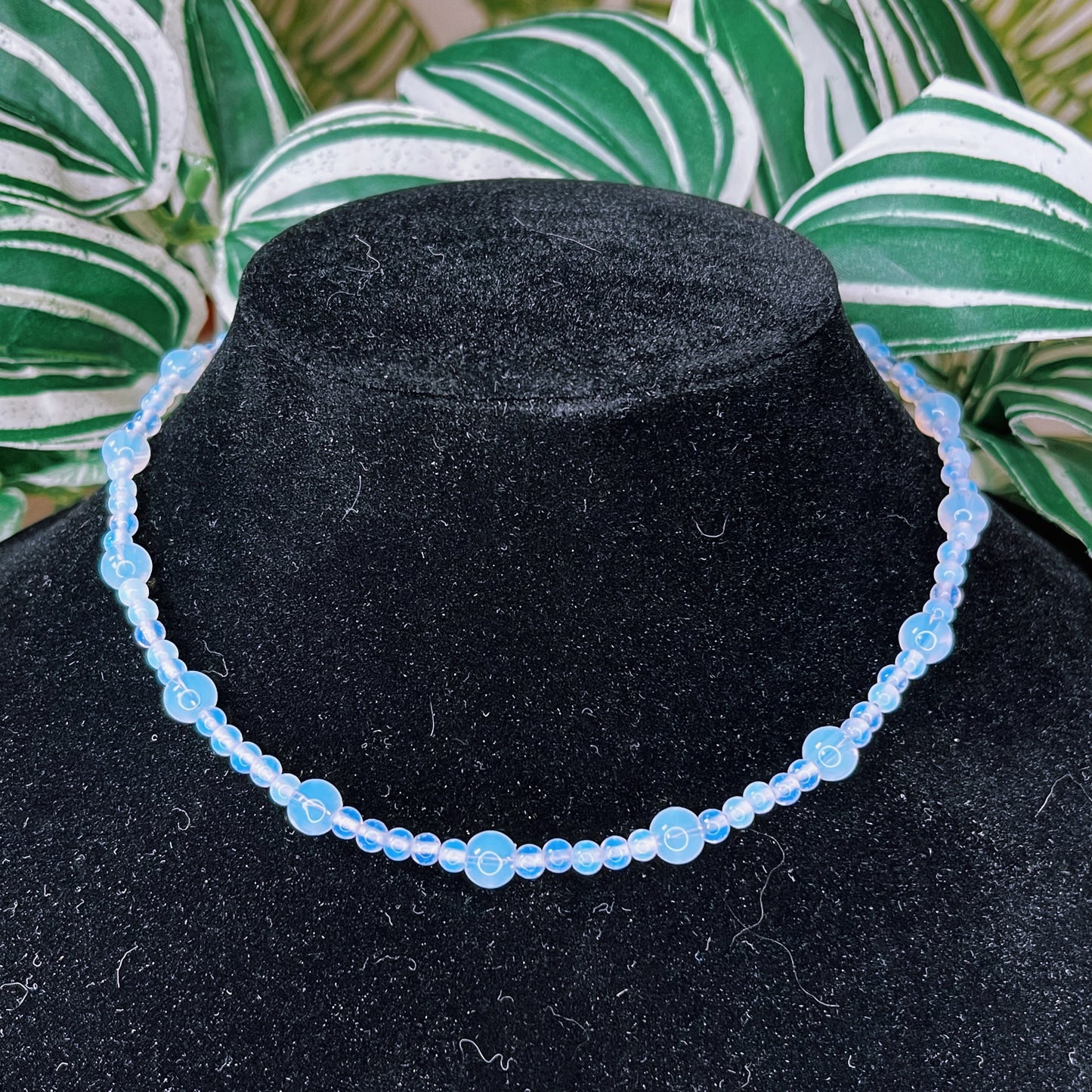 beaded crystal choker