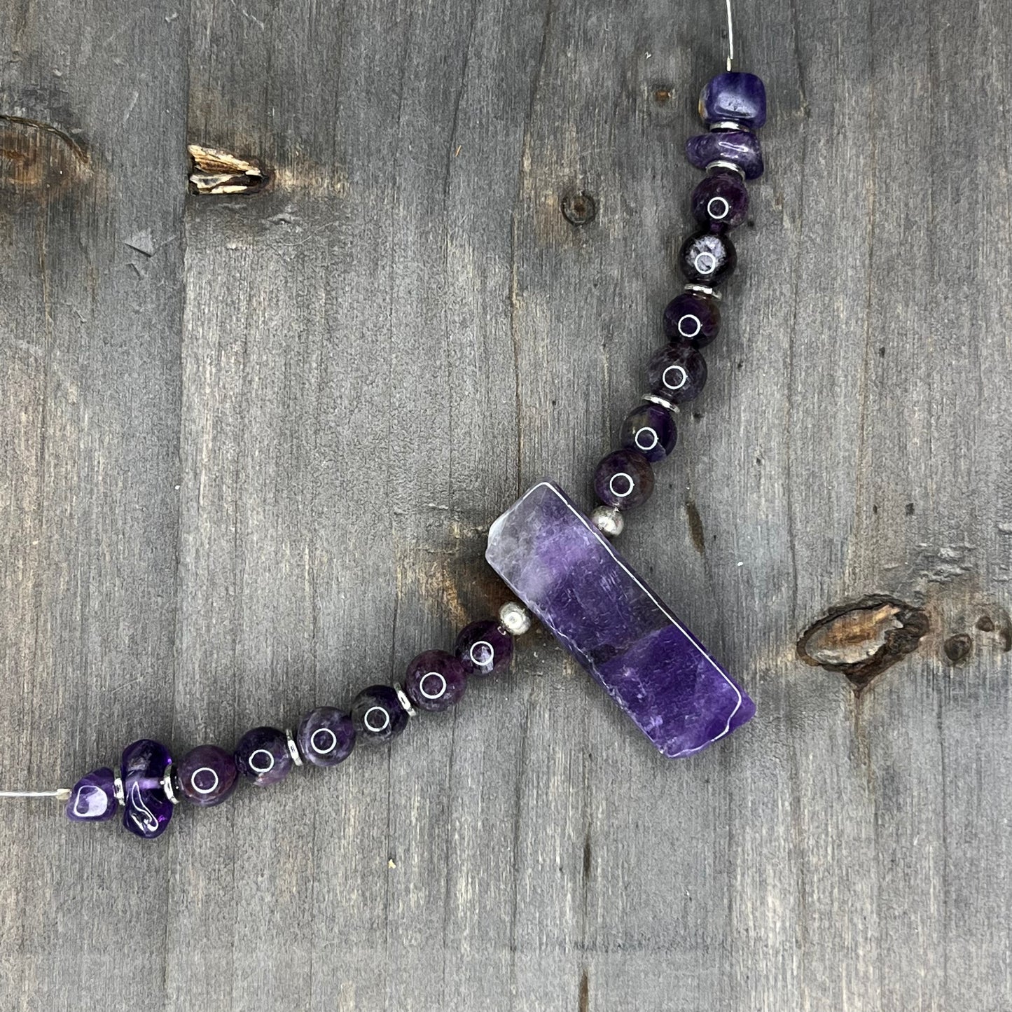 amethyst slab necklace