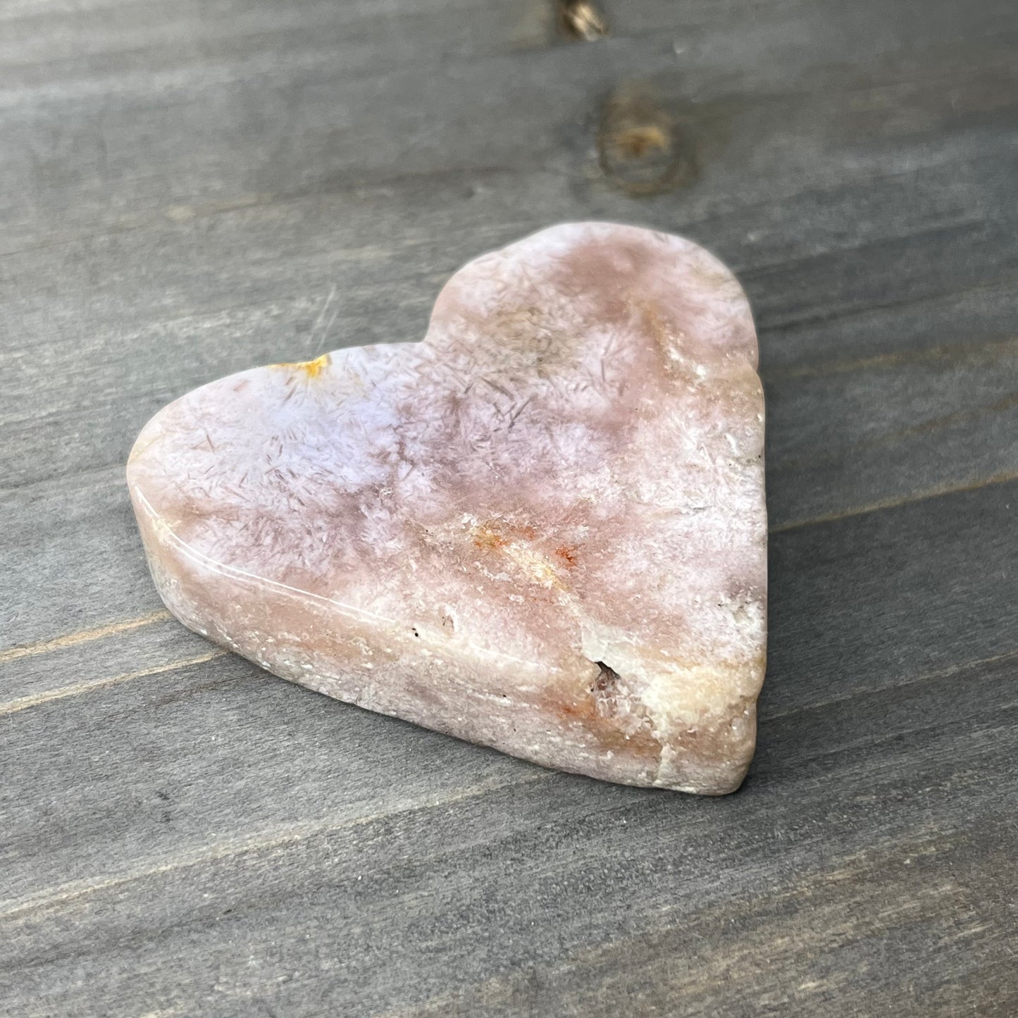 pink amethyst heart