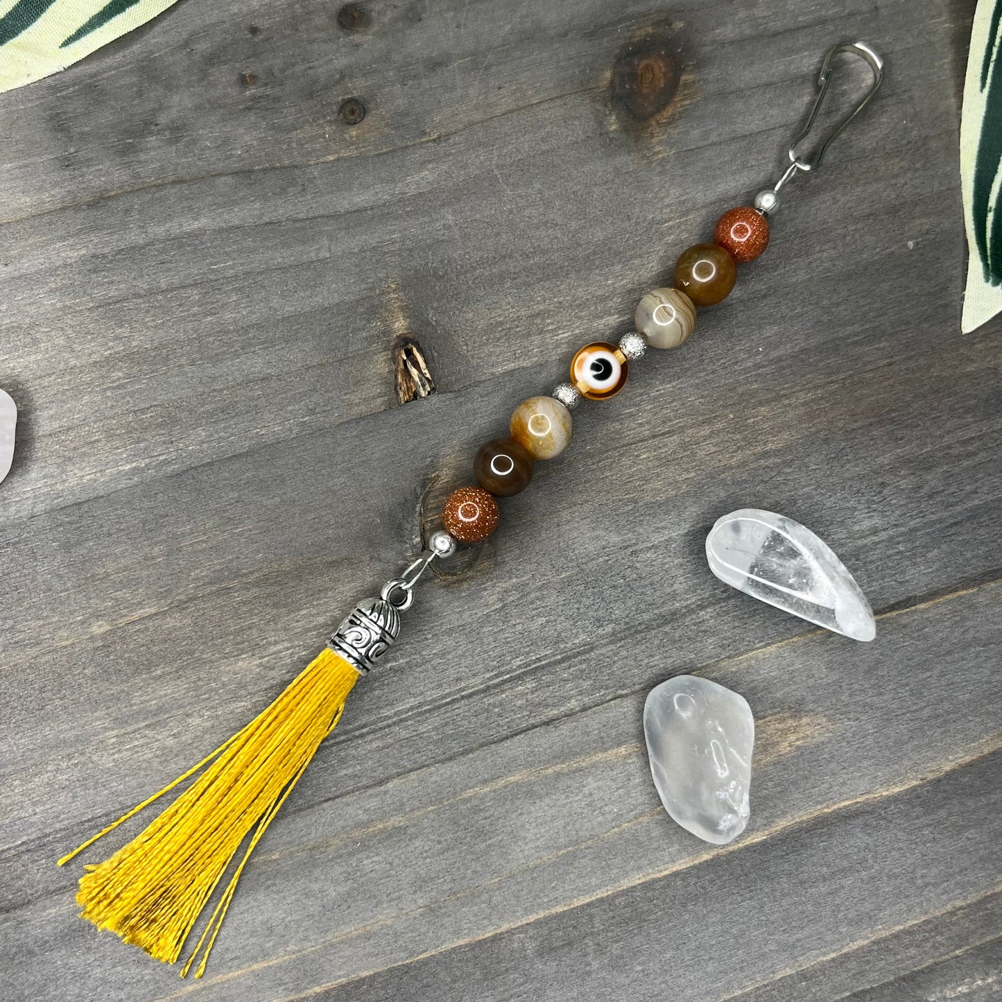 evil eye tassel keychain