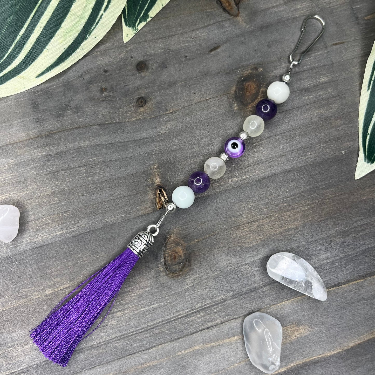 evil eye tassel keychain