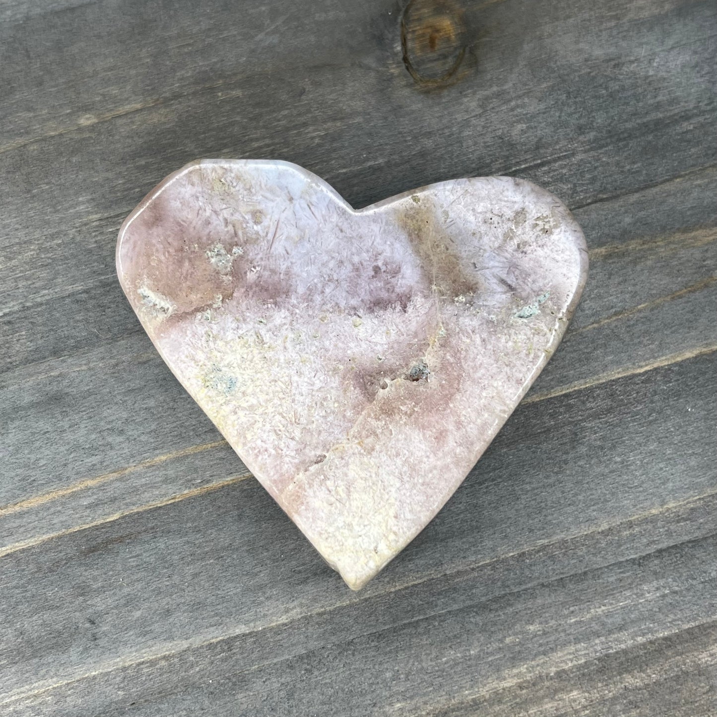 pink amethyst heart