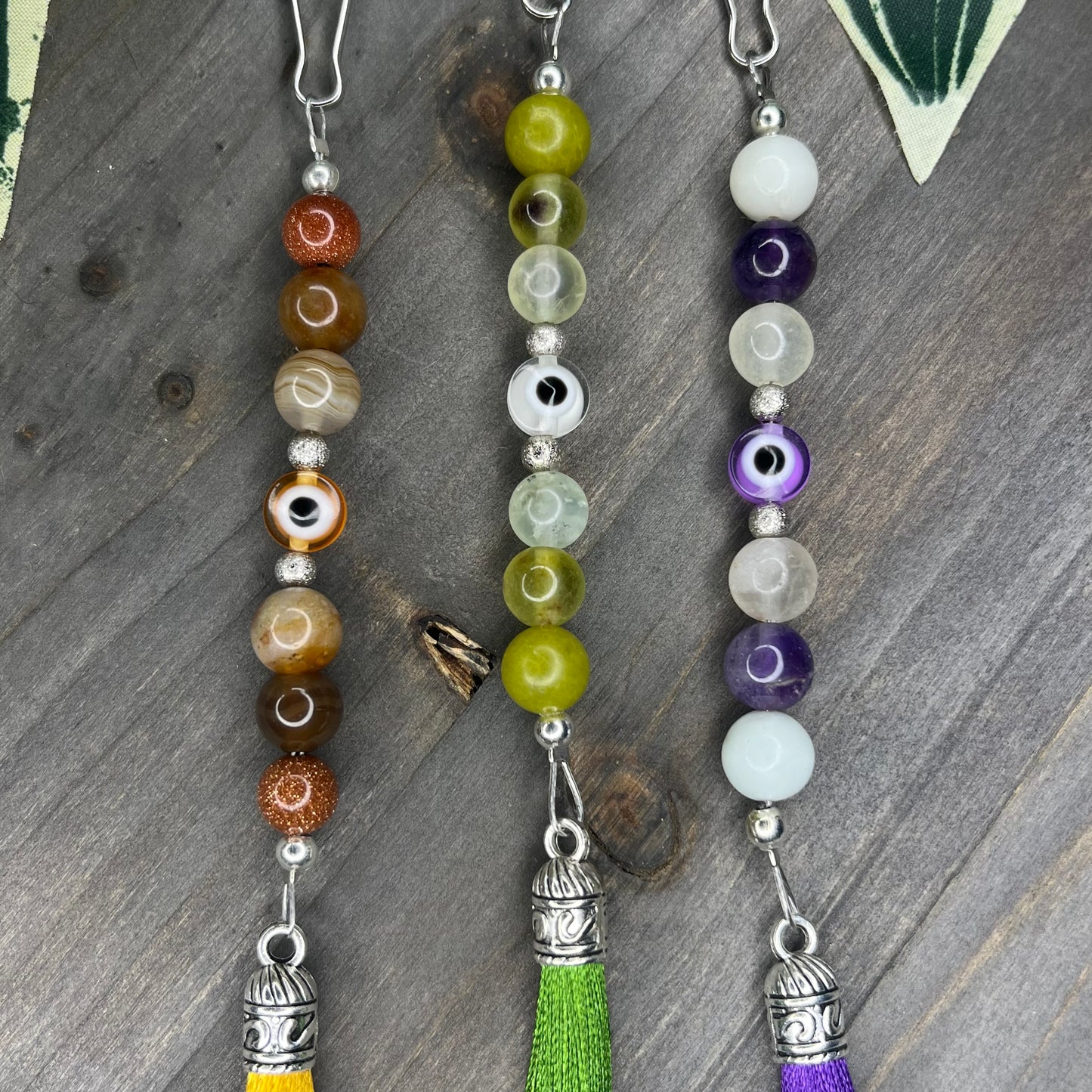 evil eye tassel keychain