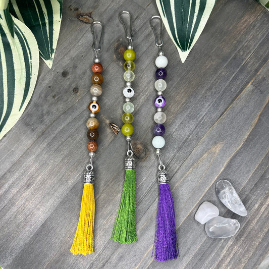 evil eye tassel keychain