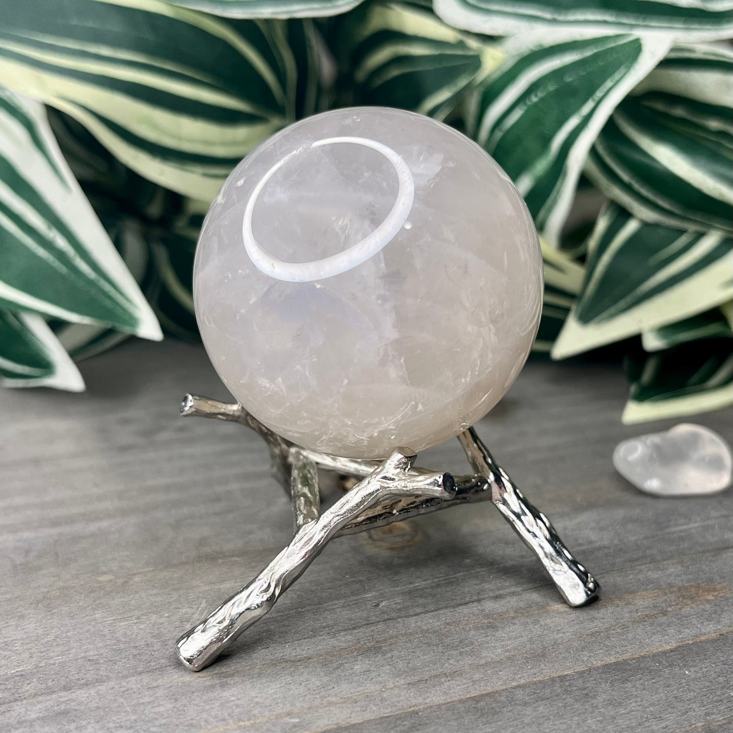 blue rose quartz sphere