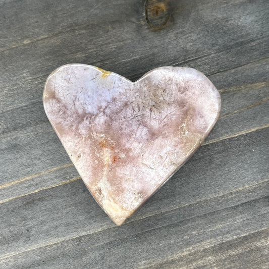 pink amethyst heart