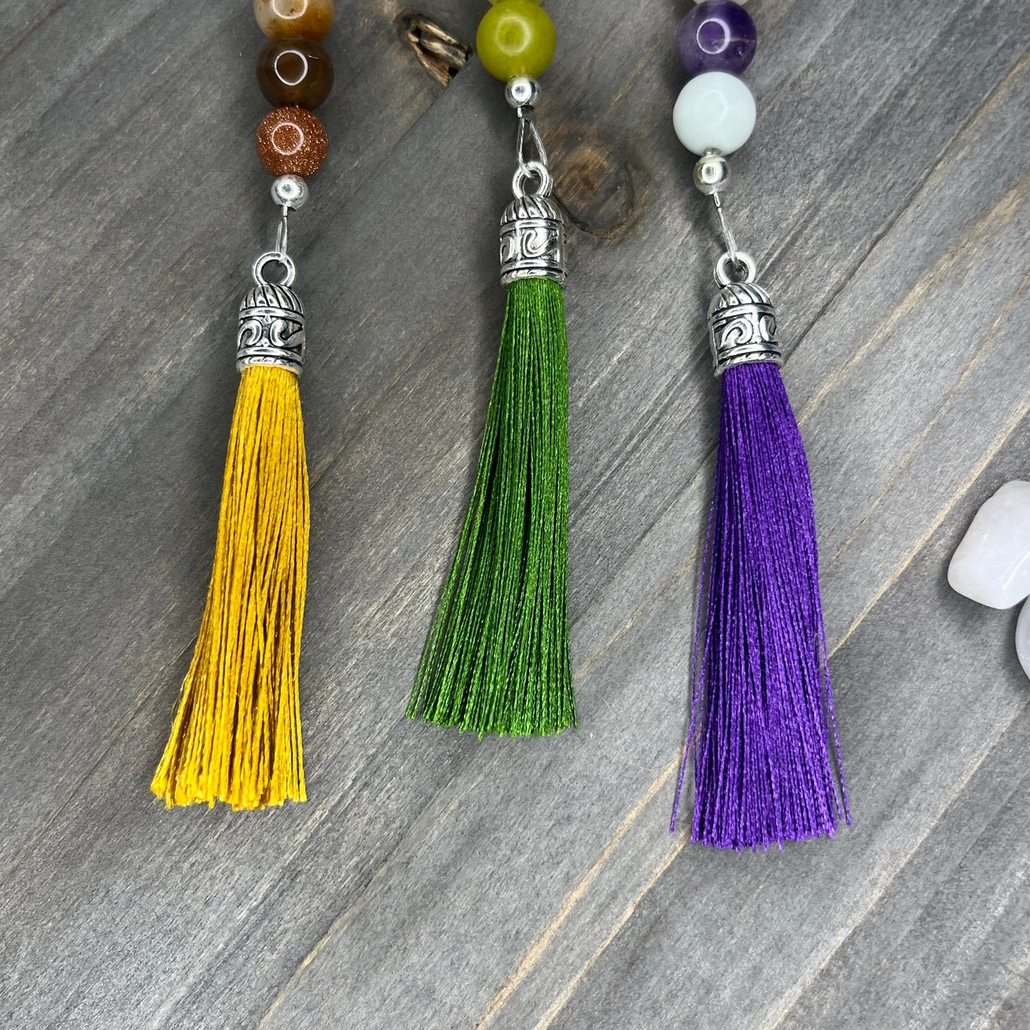 evil eye tassel keychain