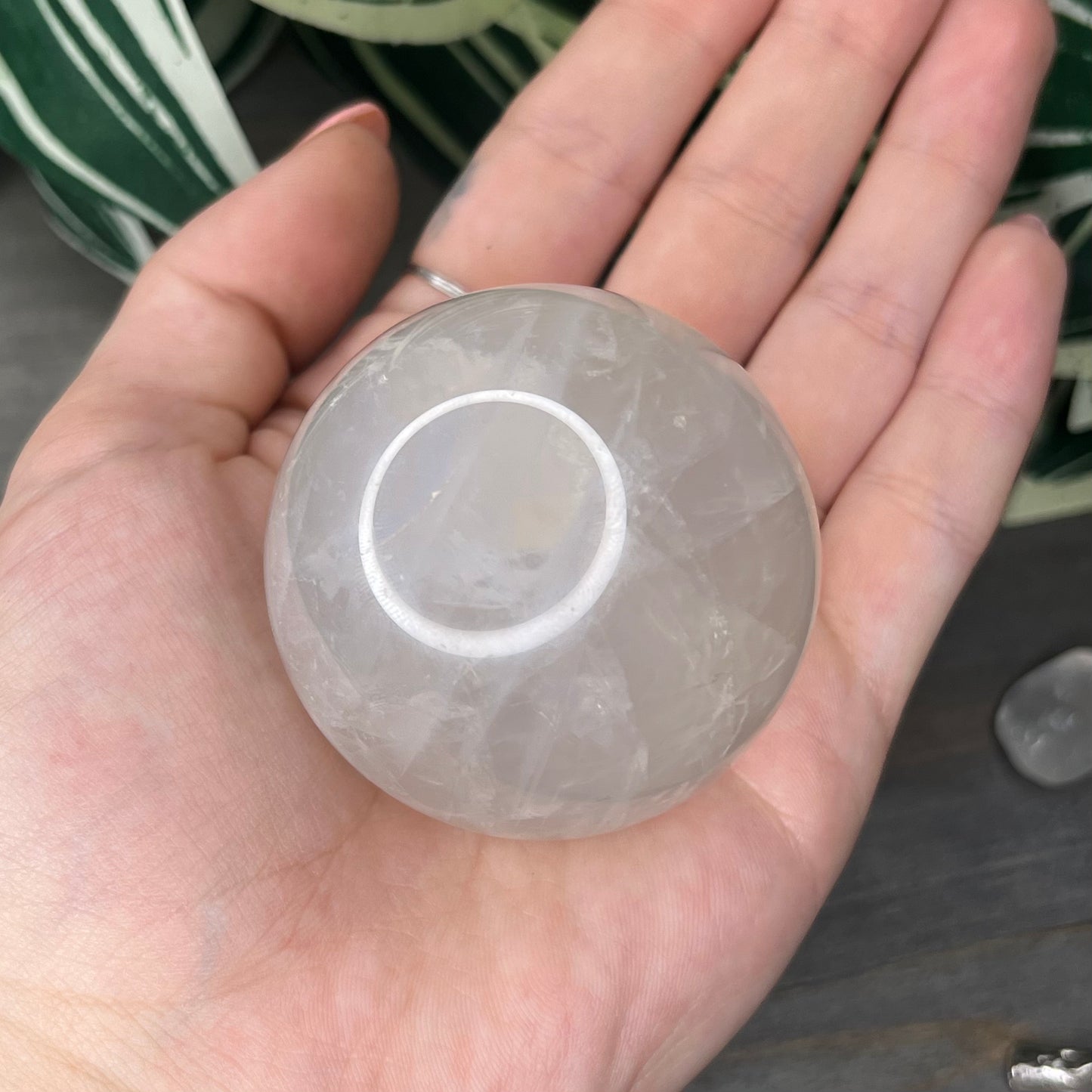 blue rose quartz sphere