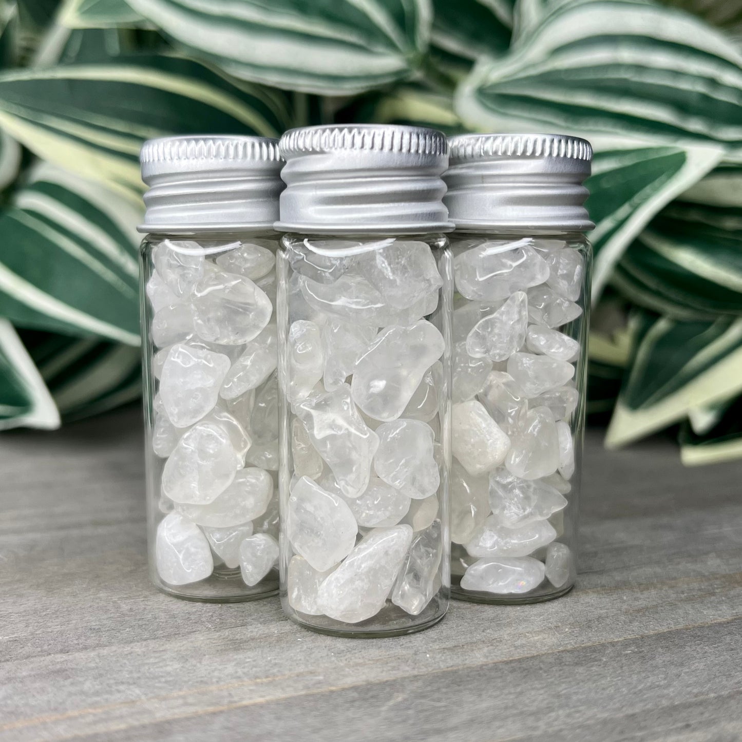 clear quartz chip bottle