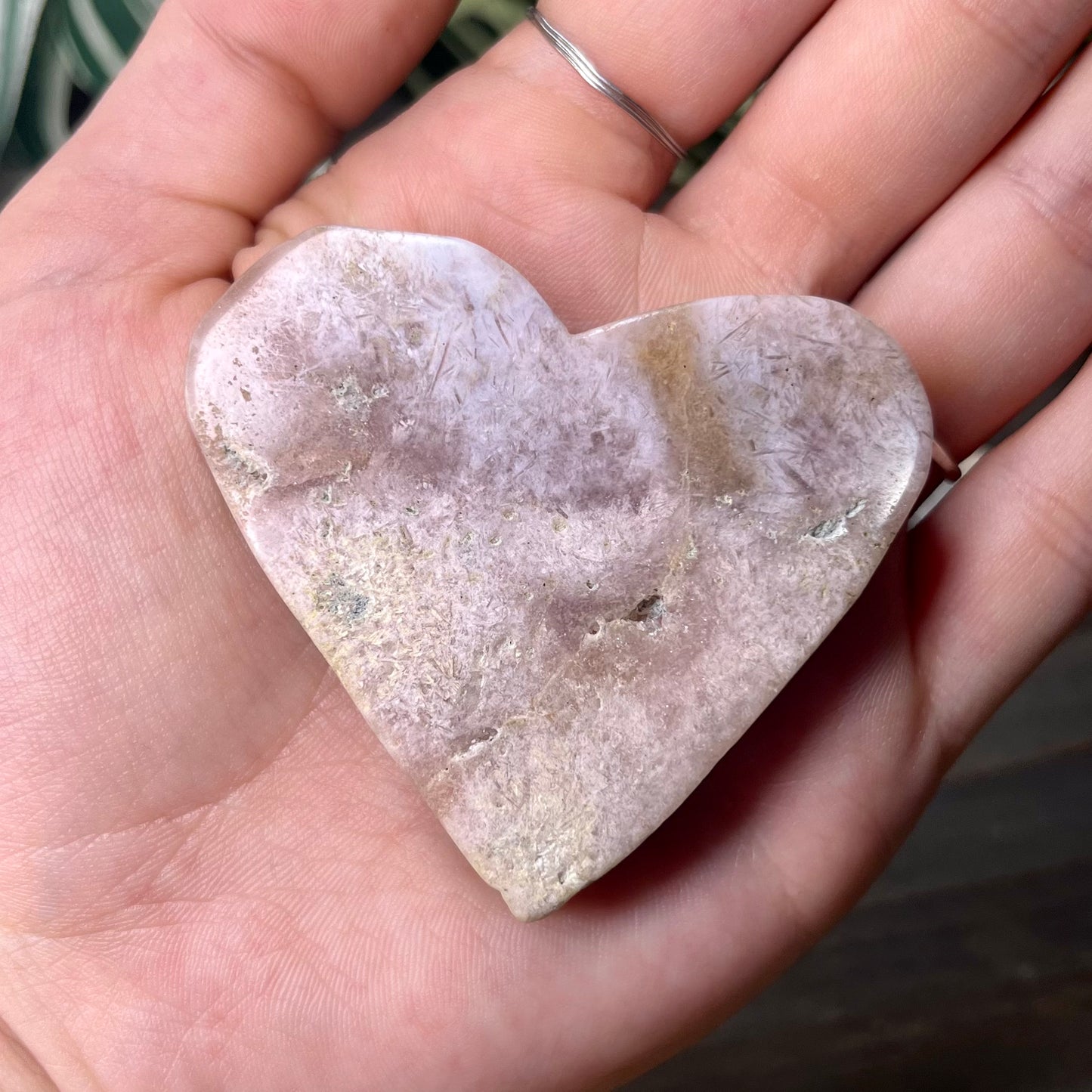 pink amethyst heart